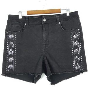 Melissa McCarthy Seven7  Raw Embellished Shorts
